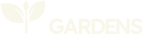 happy gardens logo in het wit